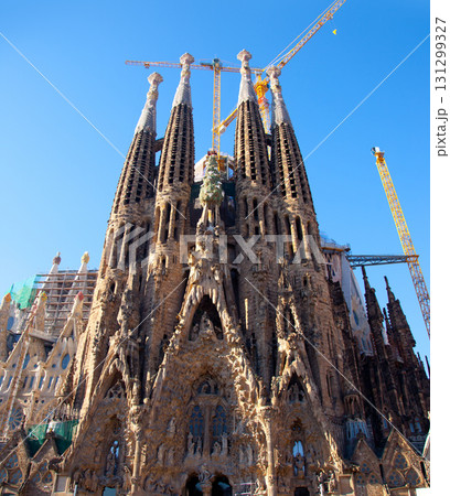 Barcelona Sagrada Familia cathedral by Gaudi Barcelona Sagrada Familia cathedral by Gaudi 131299327