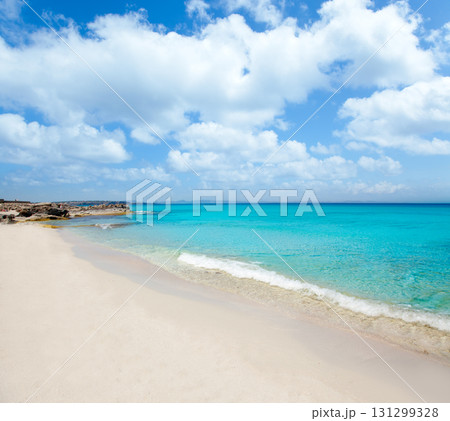 Belearic Formentera Escalo white sand beach Belearic Formentera Escalo white sand beach 131299328