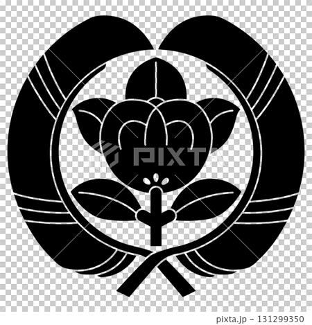 家紋です。外割り鷹の羽に橘といいます。 131299350