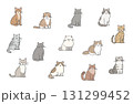 いろいろな種類の猫のイラストセット 131299452