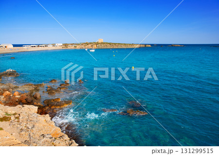 tabarca island alicante mediterranean blue sea 131299515