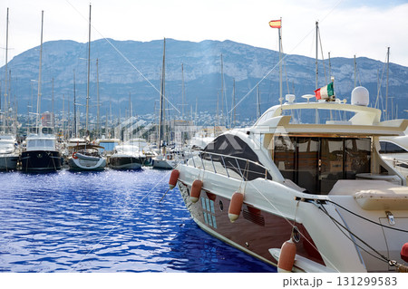 Denia port Marina in Mediterranean Spain Denia port Marina in Mediterranean Spain 131299583