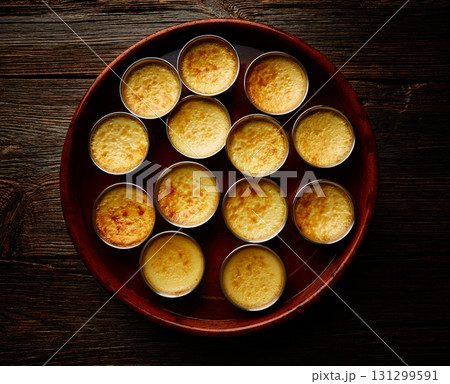 Custard Creme Caramel Flan dessert bain marie Custard Creme Caramel Flan dessert bain marie 131299591