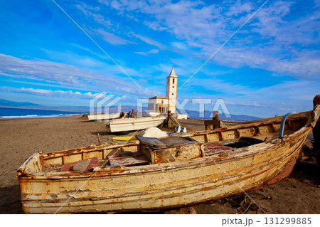 Cabo de Gata in San Miguel Beach Salinas church 131299885