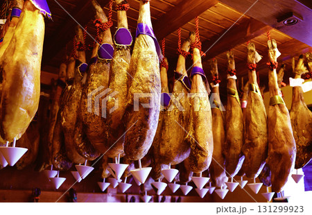 Salamanca jamon iberico iberian ham Spain Salamanca jamon iberico iberian ham Spain 131299923