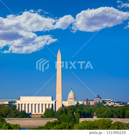 Washington Monument Capitol and Lincoln memorial 131300220