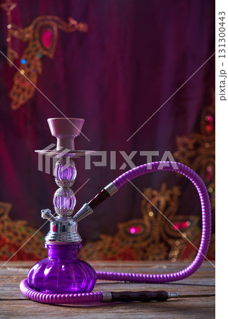 hookah shisha smoke purple glass 131300443