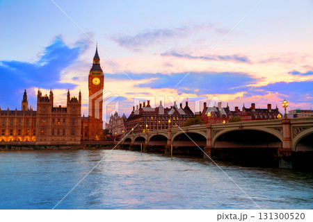 Big Ben Clock Tower London at Thames River Big Ben Clock Tower London at Thames River 131300520