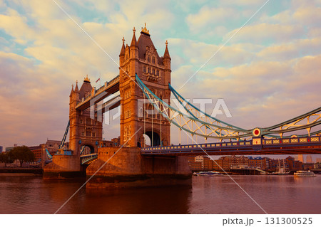 London Tower Bridge over Thames river 131300525