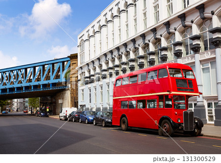 London Red Bus traditional old 131300529