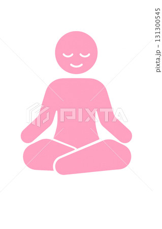 瞑想をする女性のピクトグラム 131300545