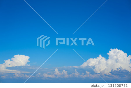Blue sky white cumulus clouds 131300751