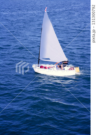 Optimist, recreation little sailboat regatta, Spain 131300792