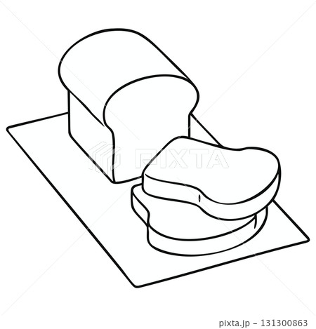 Outline Loaf and Slices on Cutting Board Transparent PNG Outline Loaf and Slices on Cutting Board Transparent PNG 131300863