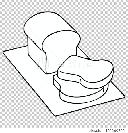 Outline Loaf and Slices on Cutting Board Transparent PNG Outline Loaf and Slices on Cutting Board Transparent PNG 131300863