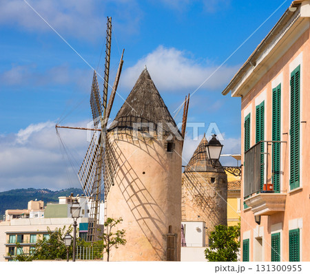 Palma de Majorca windmills wind mill in Mallorca Palma de Majorca windmills wind mill in Mallorca 131300955
