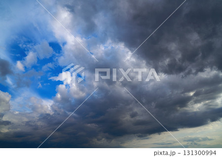 Dramatic clouds sky in a stormy weather 131300994