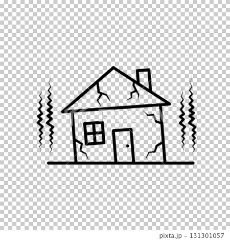 A house shaking from an earthquake 131301057