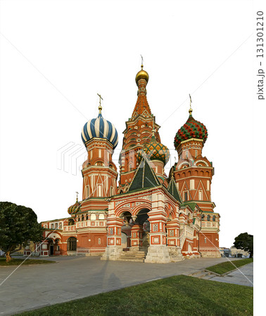 Temple of Basil the Blessed, Red Square, Moscow, Russia. Carved on white. 131301210