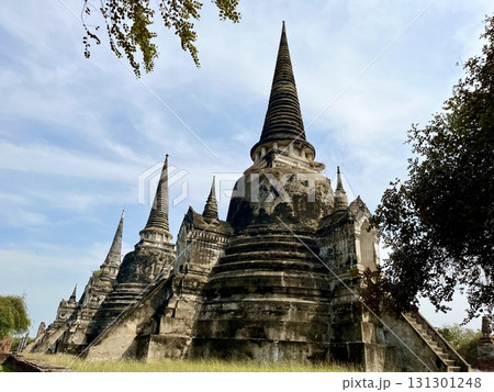 世界遺産「アユタヤ」で見たワット プラ シー サンペットの遺跡群 世界遺産「アユタヤ」で見たワット プラ シー サンペットの遺跡群 131301248