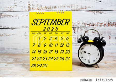 September 2025 annual monthly desk calendar for planning and management September 2025 annual monthly desk calendar for planning and management 131301789