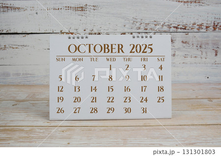 October 2025 annual monthly desk calendar for planning and management October 2025 annual monthly desk calendar for planning and management 131301803