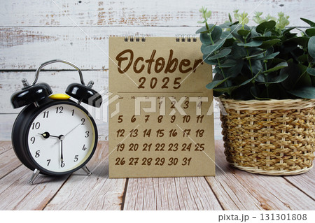 October 2025 annual monthly desk calendar for planning and management October 2025 annual monthly desk calendar for planning and management 131301808