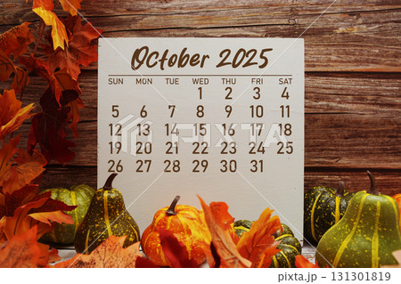 October 2025 annual monthly desk calendar for planning and management October 2025 annual monthly desk calendar for planning and management 131301819