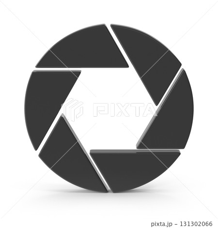Aperture symbol with six blades 131302066
