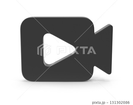 3d video camera icon modern playback symbol 131302086