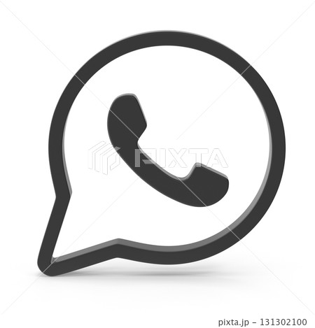 Whatsapp logo icon in 3d 131302100