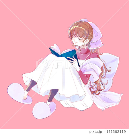 読書する女性　メルヘン　秋　冬 131302119