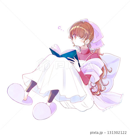 読書する眠そうな女性 メルヘン 秋 冬 読書する眠そうな女性 メルヘン 秋 冬 131302122