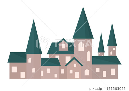 cartoon castle with towers cartoon castle with towers 131303023