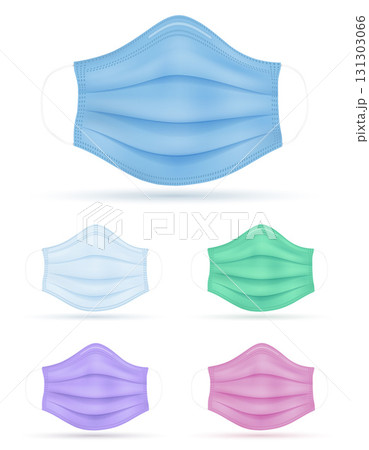 medical  respiratory mask for protection against diseases and infections cartoon stock vector illustration 131303066
