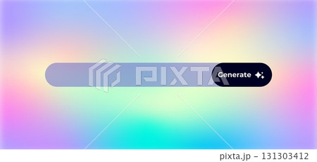 Ai tool interface featuring generate button with colorful background and gradient design 131303412