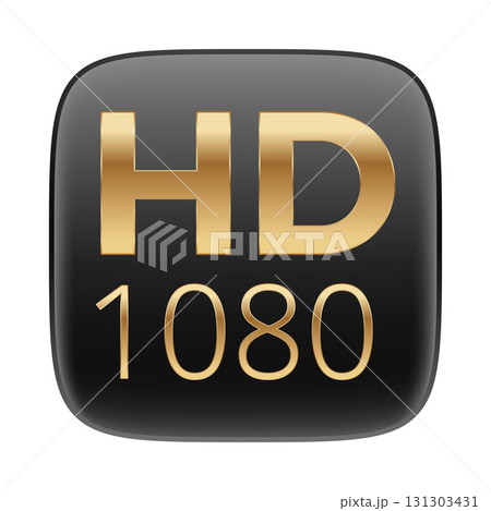 Hd 1080 icon: high-definition digital display symbol 131303431