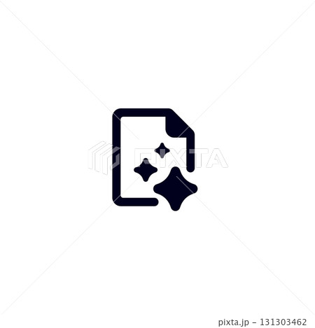 Ai document icon with stars representing innovation and digital transformation 131303462
