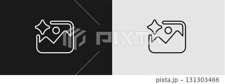 Icon representing ai applications in image processing and neural network technology 131303466