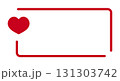 Minimalist red heart frame design with blank space 131303742