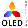 Oled technology: vibrant rgb leaf design symbolizing advanced display screens 131303752