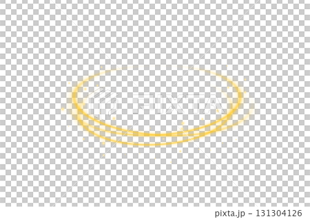 Golden Circle Light Frame Elegant Gold Frame Invitation.Isolated PNG File  Golden circle frame of gold glitter light particles. shiny sparkling round line circles with glowing magic neon light effect 131304126