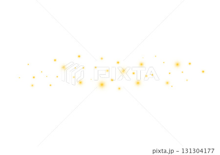 Golden bokeh lights on Transparent background for festive and elegant design Isolated PNG File 131304177