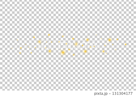 Golden bokeh lights on Transparent background for festive and elegant design Isolated PNG File 131304177