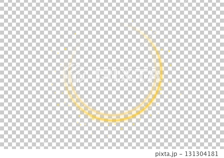 Golden Circle Light Frame Elegant Gold Frame Invitation.Isolated PNG File  Golden circle frame of gold glitter light particles. shiny sparkling round line circles with glowing magic neon light effect 131304181