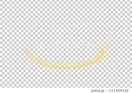 Golden Circle Light Frame Elegant Gold Frame Invitation.Isolated PNG File  Golden circle frame of gold glitter light particles. shiny sparkling round line circles with glowing magic neon light effect 131304182