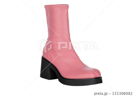 Pink Mid Heel Ankle Boot Pink Mid Heel Ankle Boot 131306082