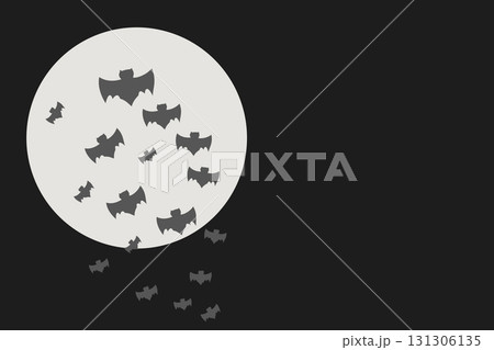 Cloud of bats flying in front of the moon Cloud of bats flying in front of the moon 131306135