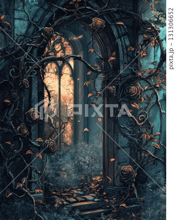 ancient stone stairs in the ancient church 131306652