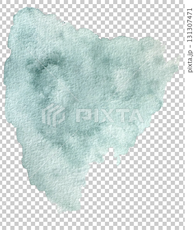 Watercolor brush strokes background, green colors, isolated, for design. 131307471